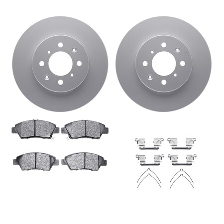 4312-59049, Geospec Rotors With 3000 Series Ceramic Brake Pads Includes Hardware,  Silver